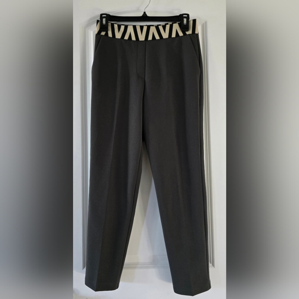 Rooka Pants Patterned Stretch‎ Waistband Pull On Dressy Women's Size M